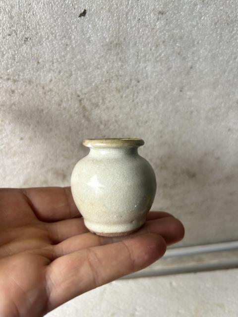古玩陶瓷明末 哥釉小石榴尊拍賣,當前價格780元