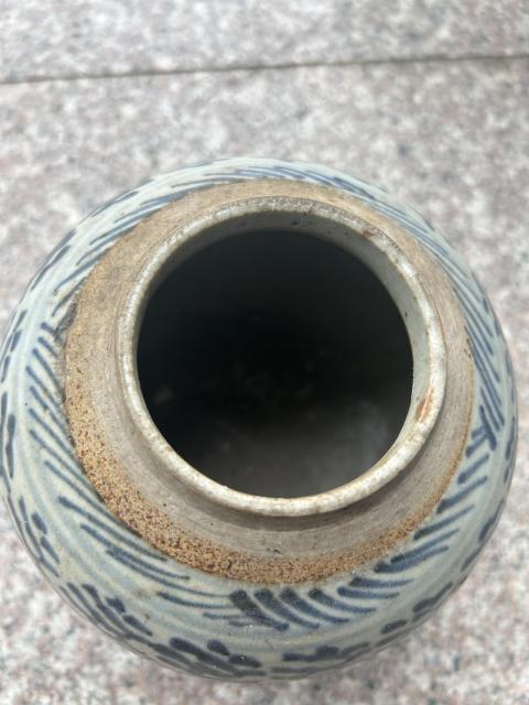 古玩陶瓷清中期 青花鳳眼罐拍賣,當前價格255元