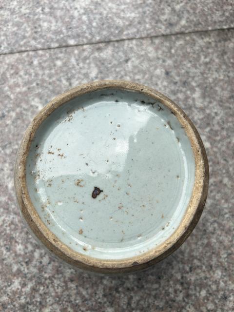 古玩陶瓷清中期 青花鳳眼罐拍賣,當前價格255元