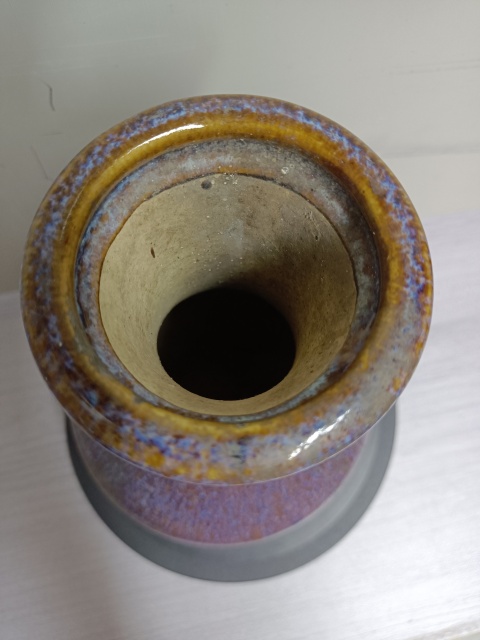 古玩陶瓷窯變釉賞瓶拍賣,當前價格1588元