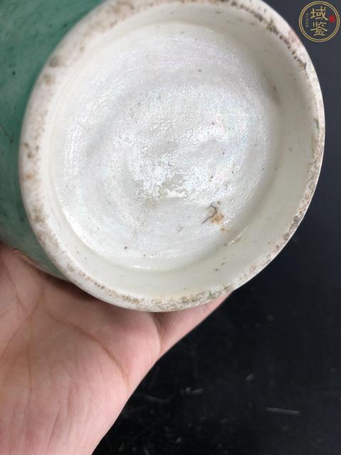 古玩陶瓷清晚期素三彩人物玉壺春瓶拍賣,當前價格4980元