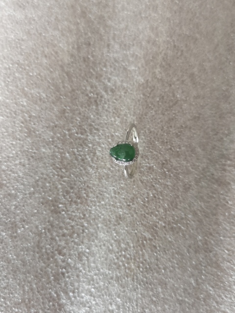 古玩玉器天然翡翠“貔貅”鑲嵌戒指拍賣,當前價格298元