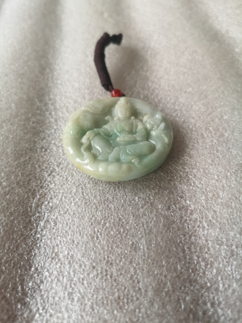 古玩玉器天然翡翠雕“文殊菩薩”掛牌拍賣，當(dāng)前價(jià)格298元