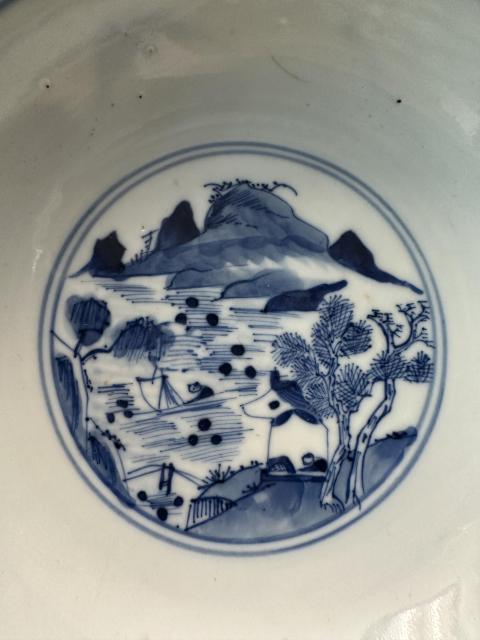 古玩陶瓷精品三星高照圖青花碗拍賣,當前價格4500元