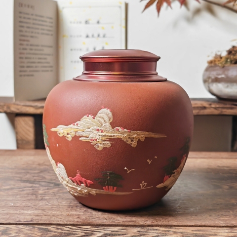 古玩雜項國工劉偉精制筋紋器趙莊朱泥韻香紫砂壺拍賣,當(dāng)前價格1688元