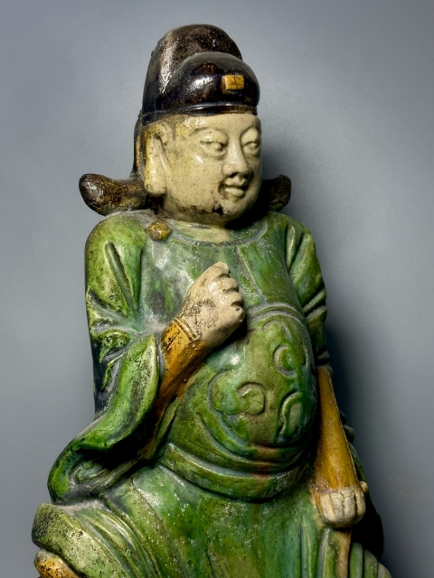 古玩陶瓷明三彩中國神話判官人物造像(保真卡)拍賣,當前價格12800元