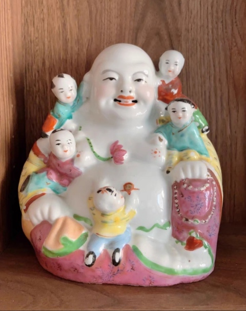 古玩陶瓷精美五子彌勒佛拍賣，當前價格158元