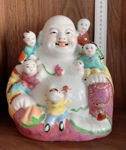 古玩陶瓷精美五子彌勒佛拍賣，當前價格158元
