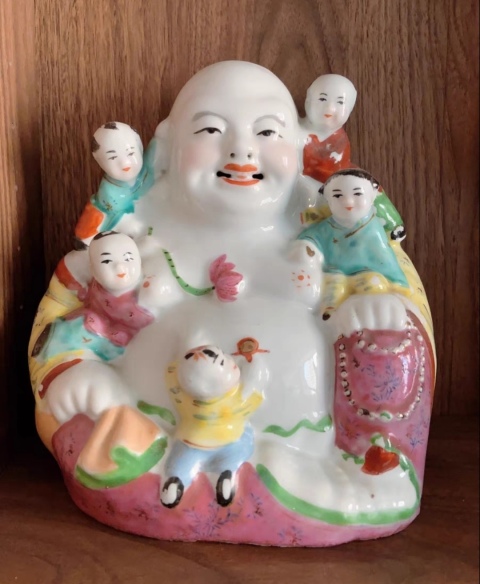 古玩陶瓷精美五子彌勒佛拍賣，當前價格158元