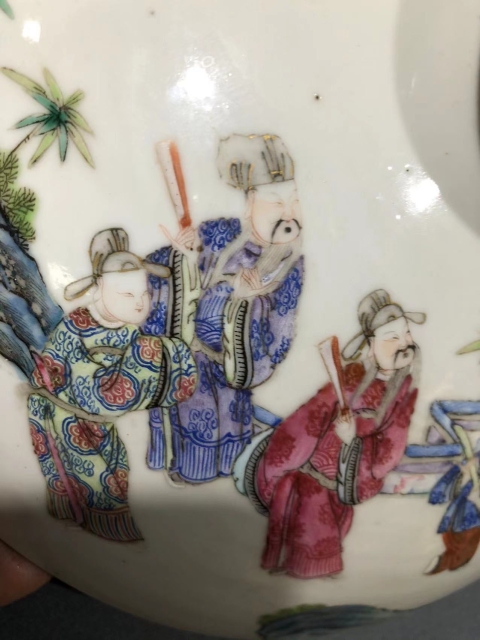 古玩陶瓷粉彩人物一品鍋拍賣，當前價格35000元