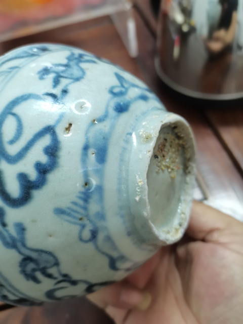 古玩陶瓷青花天馬行空荷花蓮心碗拍賣,當前價格3000元