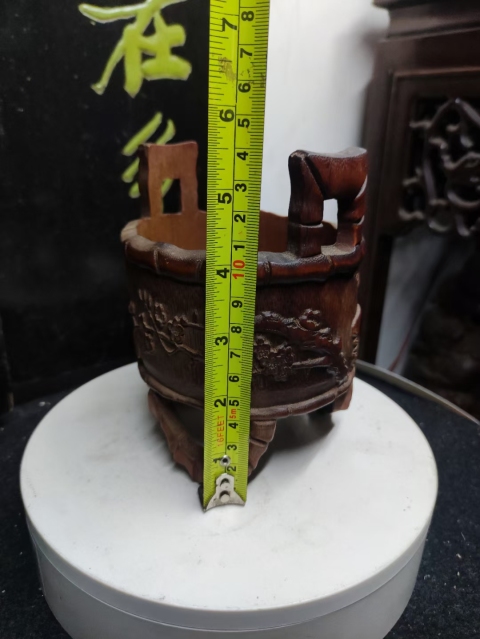 古玩雜項(特價)精品竹雕歲寒三友香爐拍賣,當前價格480元
