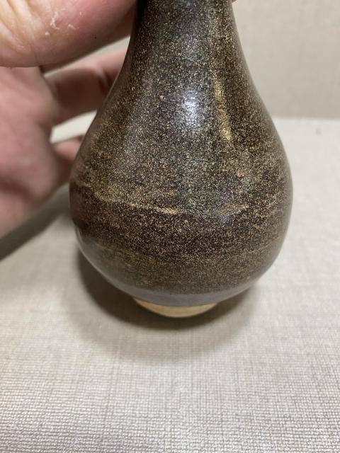 古玩陶瓷黑釉小玉壺春瓶拍賣，當前價格1980元