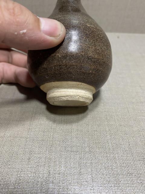 古玩陶瓷黑釉小玉壺春瓶拍賣，當前價格1980元