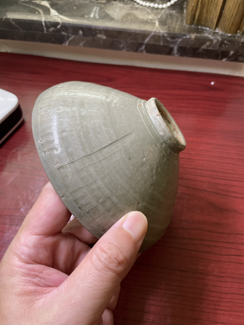 古玩陶瓷館藏級(jí)北宋同安窯珠光青瓷雙面刻花碗拍賣(mài),當(dāng)前價(jià)格598元