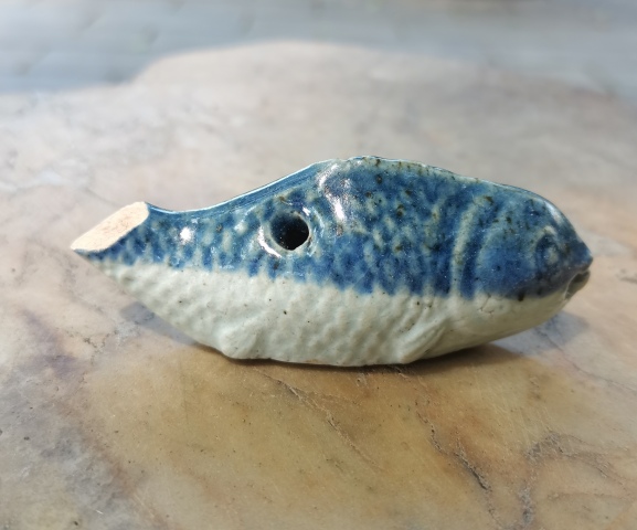 古玩陶瓷青花魚型水注拍賣，當前價格0元