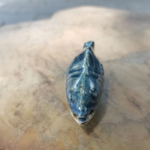 古玩陶瓷青花魚型水注拍賣，當前價格0元