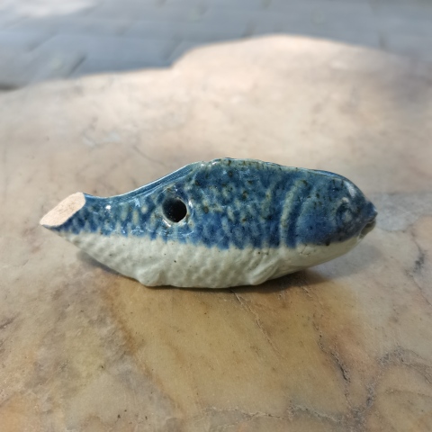 古玩陶瓷青花魚型水注拍賣，當前價格0元