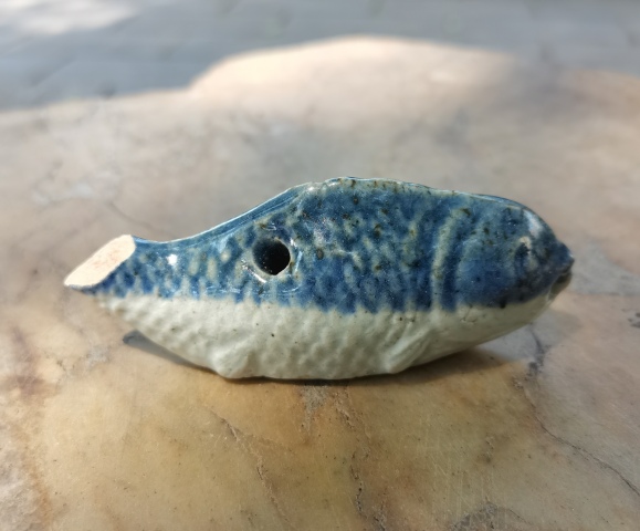 古玩陶瓷青花魚型水注拍賣，當前價格0元