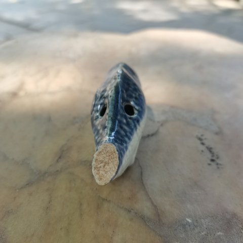 古玩陶瓷青花魚型水注拍賣，當前價格0元