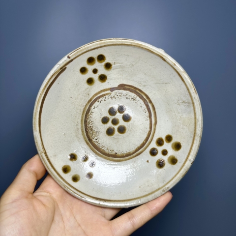 古玩陶瓷磁州窯白地黑花盤(pán)拍賣,當(dāng)前價(jià)格1800元