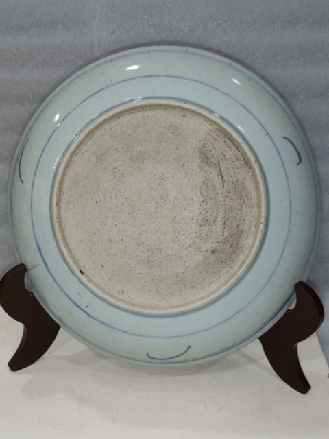 古玩陶瓷青花太陽花紋盤拍賣，當前價格1880元