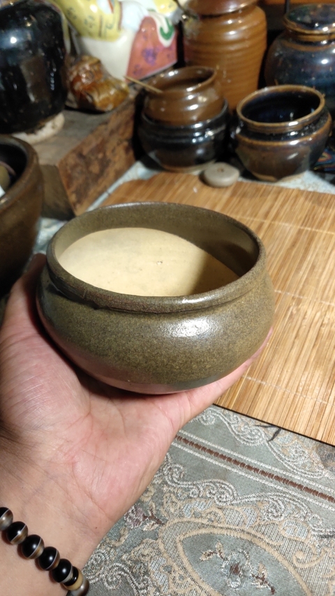 古玩陶瓷茶葉末釉茶入拍賣,當前價格950元