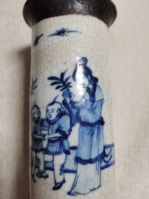 古玩陶瓷青花箭筒拍賣，當(dāng)前價格2500元