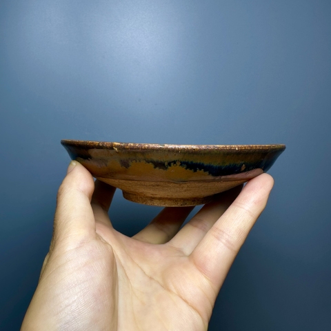 古玩陶瓷磁州窯黑釉鐵銹斑紋盤(pán)拍賣(mài),當(dāng)前價(jià)格88000元