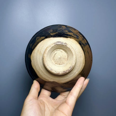 古玩陶瓷窯變黑釉碗拍賣，當前價格1380元
