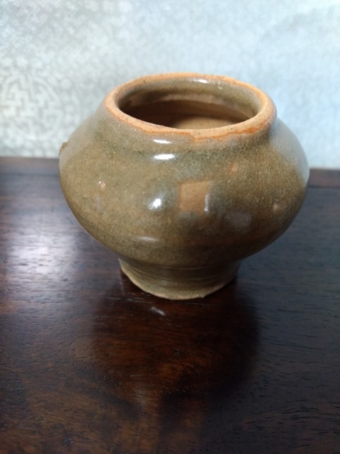 古玩陶瓷龍泉青瓷小蓋罐拍賣，當前價格900元