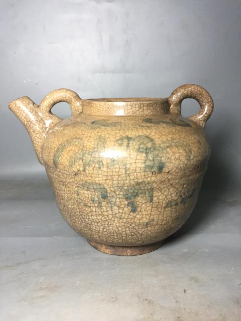 古玩陶瓷青花雙系壺拍賣，當(dāng)前價(jià)格500元