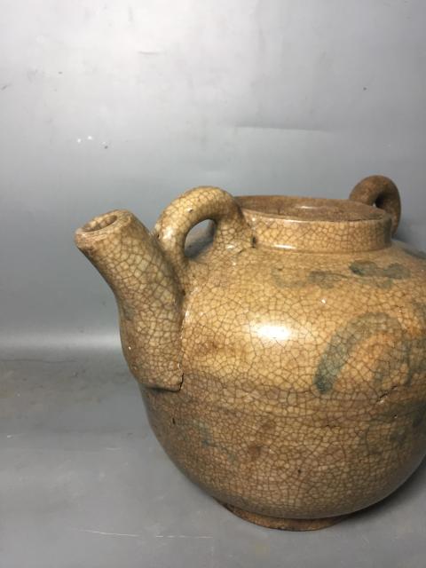 古玩陶瓷青花雙系壺拍賣，當(dāng)前價(jià)格500元