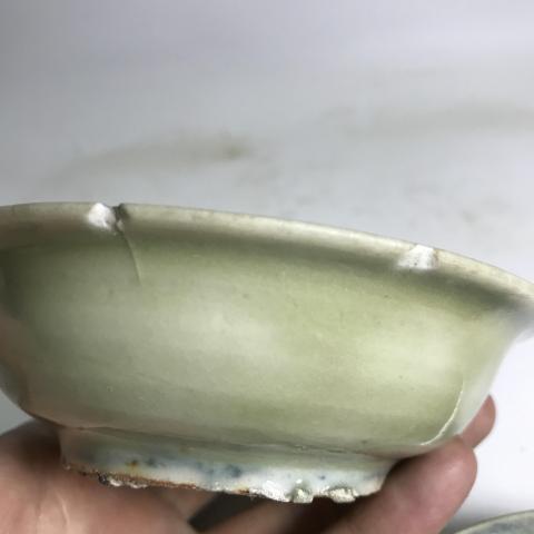 古玩陶瓷明代 青花山水紋盤一對拍賣,當(dāng)前價格388元