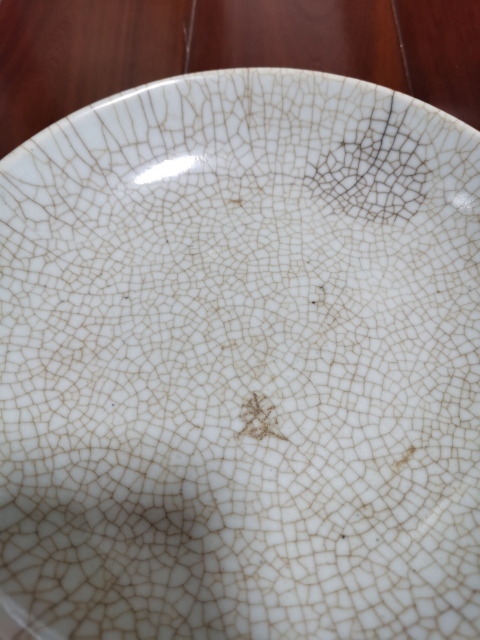 古玩陶瓷清中期哥釉盤拍賣,當前價格6888元