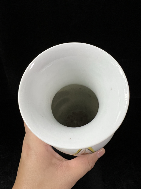 古玩陶瓷粉彩郭子儀拜壽圖撇口瓶拍賣，當前價格1600元