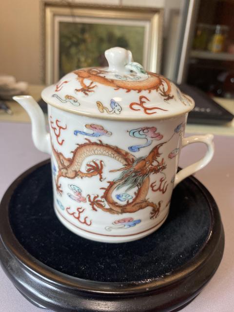 古玩陶瓷粉彩龍紋執壺拍賣，當前價格6200元