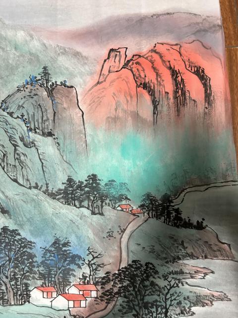 古玩字畫李先山老師精品《溪山雅居》拍賣，當前價格458元