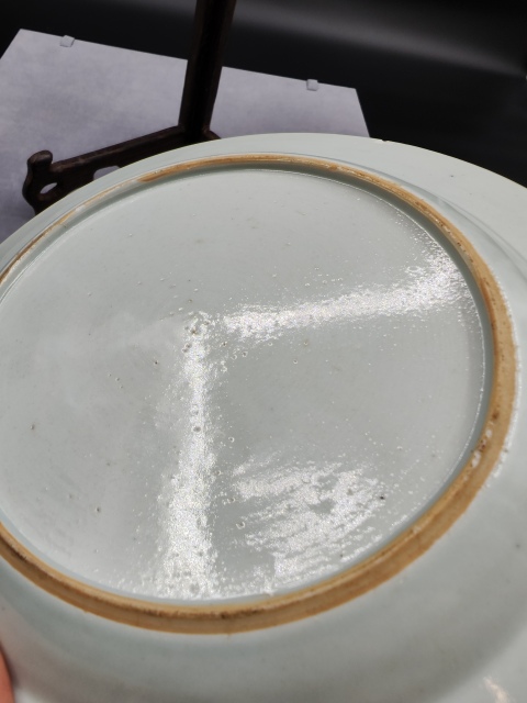 古玩陶瓷乾隆人物山水紋青花盤拍賣，當前價格1580元