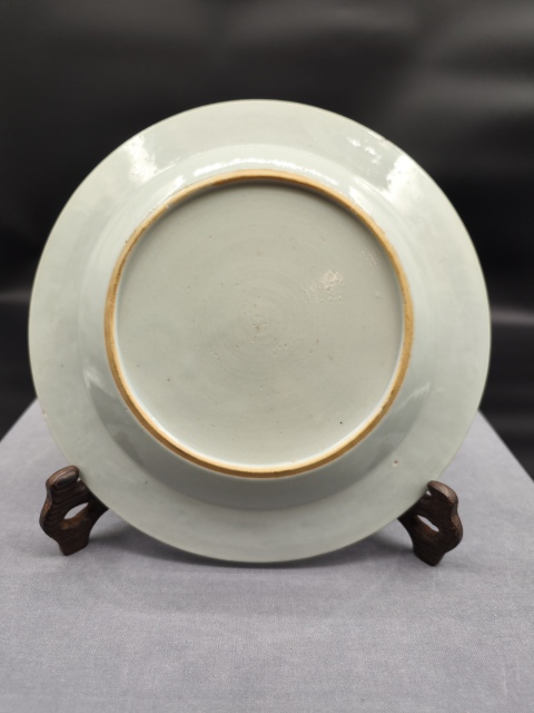 古玩陶瓷乾隆人物山水紋青花盤拍賣，當前價格1580元