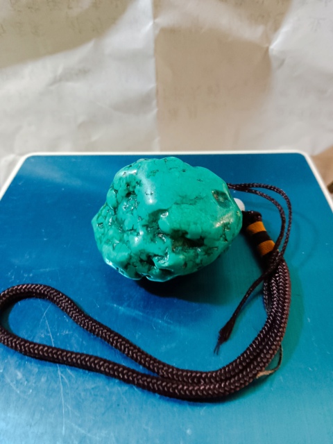 古玩雜項綠松石隨型手把件拍賣，當前價格2298元