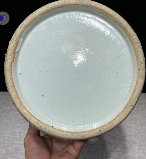 古玩陶瓷清中期細路青花花鳥大瓶拍賣，當前價格8800元