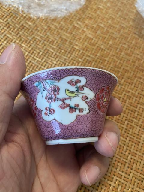 古玩陶瓷雍正粉彩人物花鳥杯拍賣,當前價格9999元