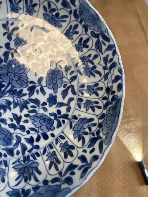 古玩陶瓷康熙青花花卉盤拍賣,當(dāng)前價格9000元