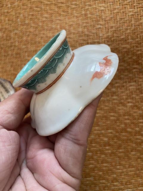 古玩陶瓷同治粉彩金魚滿堂高足小盤拍賣,當前價格5000元