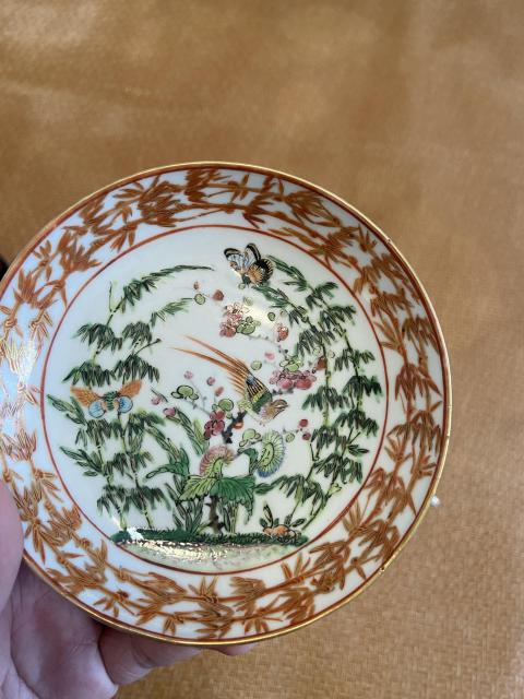 古玩陶瓷廣彩杯碟拍賣,當前價格800元