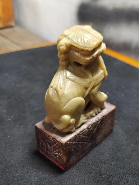 古玩雜項壽山石獅子雕像鎮紙擺件拍賣,當前價格1288元