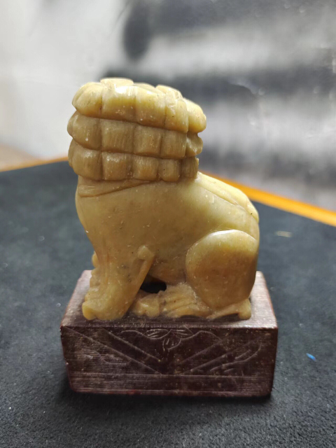 古玩雜項壽山石獅子雕像鎮紙擺件拍賣,當前價格1288元