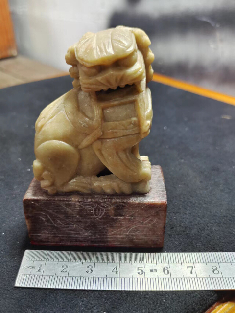 古玩雜項壽山石獅子雕像鎮紙擺件拍賣,當前價格1288元