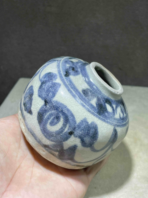 古玩陶瓷明早期青花花卉紋蓋罐拍賣,當前價格888元